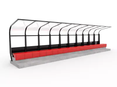 Soccer Bench 16 3D model