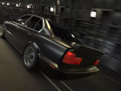 Black Car Low-poly 3D model