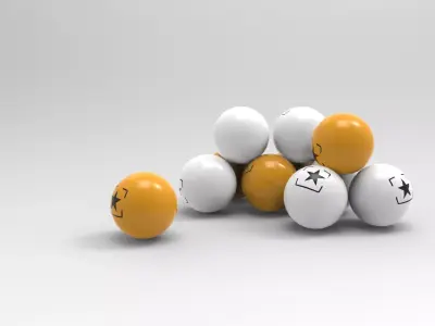 Ping Pong Ball Low-poly 3D model