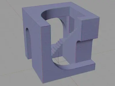 Abstract Stairs Sculpture  Low-poly 3D model