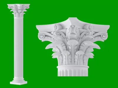 Roman Corinthian Column 3D model