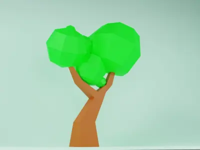 Low Poly Tree 3D Model - Game Ready  Free low-poly 3D model