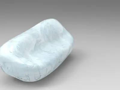 Zia Bench Low-poly 3D model