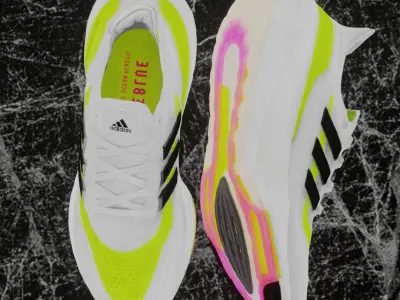 ADIDAS ULTRA BOOST 2021 3D SHOES Low-poly 3D model