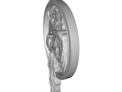 Bronze bulldog head 3D model