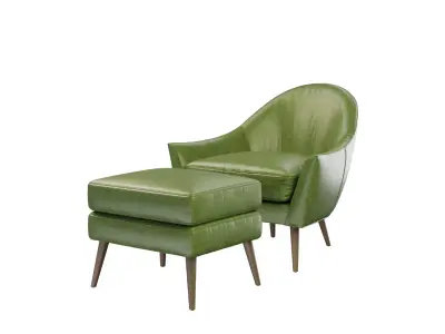 Armchair Ottoman 3D model