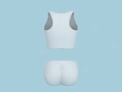 Sport Bra 1 Low-poly 3D model