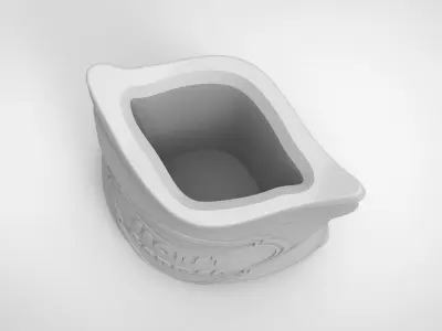 Cement bag shape vase 3D print model