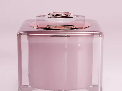 Luxury Pink Glass Cosmetic  Product Packaging Design 3D model