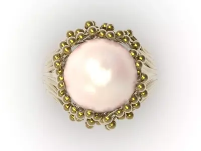 Womens ring cocktail fantasy and voluminous model pr0076 3D print model