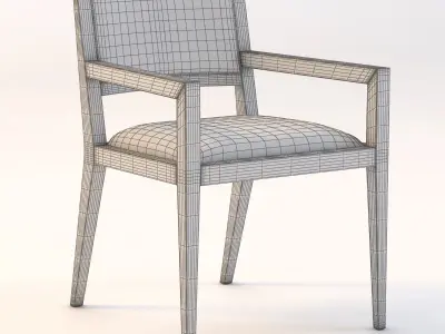  Domicile Upholstered Back Armchair 60009 3D model