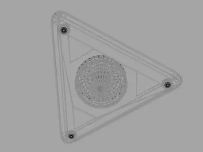 Triangle UFO version 3 Free low-poly 3D model