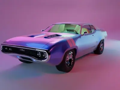1971 Plymouth GTX 3D model