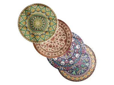 round carpet 18 3D model