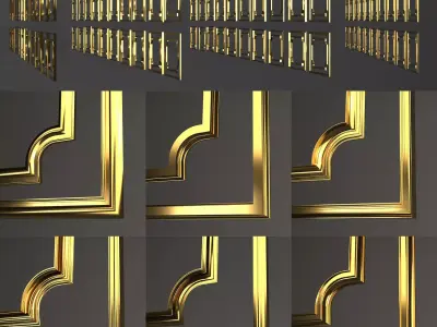 ORNAMENT FRAME no1 Low-poly 3D model
