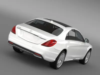 Mercedes Benz S 300 Lang BlueTec Hybrid V222 2016 3D model