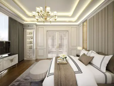 Contemporary Classic Bedroom  3D model