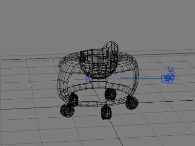 Baby Walker Cartoon 02 Low-poly 3D model