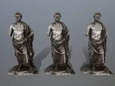 statue 5 roman Low-poly 3D model