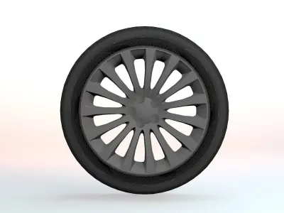 Car Tire Low-poly 3D model