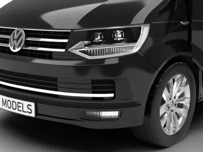 Volkswagen Tranporter T6 Multivan 2019 HQ 3d model  3D model