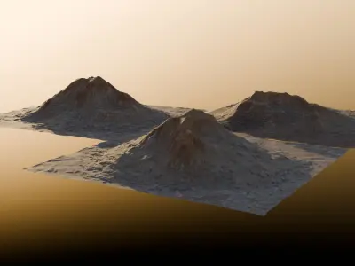 Trio Mountains Free 3D model