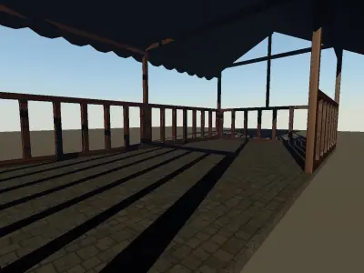 Pergola wooden gazebo Free 3D model