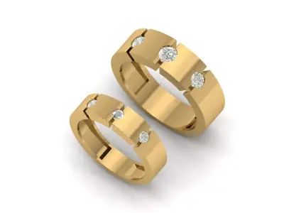 Band couple Ring 3D print model purchase