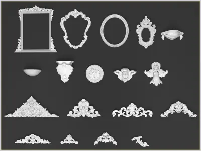 43 Ornament IMM Brush For Zbrush  3D model