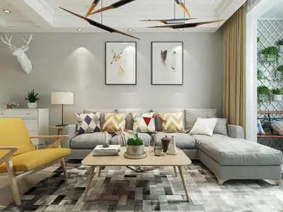 living room 3D model