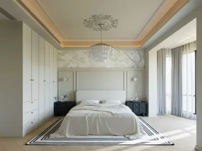 Bedroom interior scenes 3D model 16