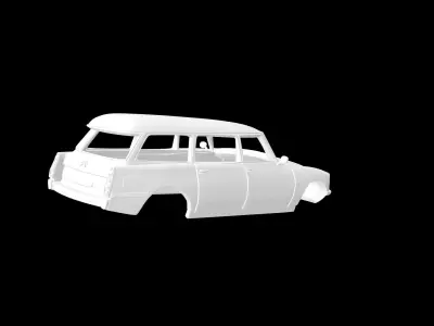 Citroen DS21 Break 3D print model