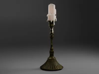 Candlestick in the old style 3D model 3D model