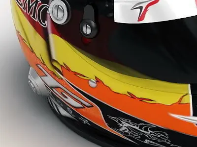 Helmet F1 2009 Timo Glock 3D model