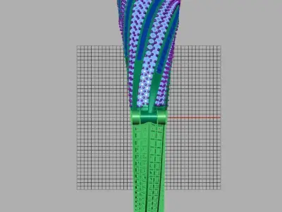 Btwist gold bangle with diamonds 3D print model