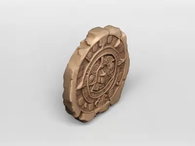 Ancient Aztec Sun Stone 3D Model 3D model