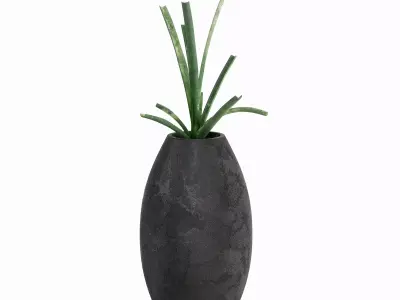 Attitude exotic vase  Low-poly 3D model