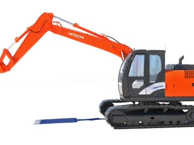 Hitachi  Excavator 3D model 3D model