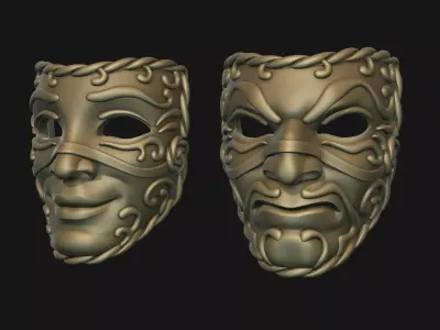 Theater Masks 3D print model