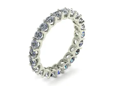 U Shaped Eternity Ring 2 point 8 mm stone size swiss 13 and EU53 3D print model