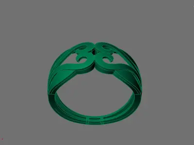 Women Ring Plain Ring Ready STL 3DM Models Womens Rings 3D print model 59