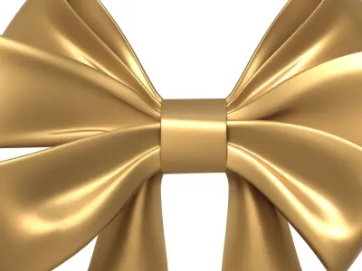Christmas Bow Ribbon 71 Low-poly 3D model