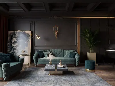 Livingroom Design 3D model