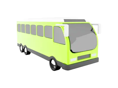 3d  Electric bus icon 3D model
