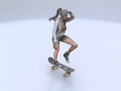 Skateboarding 3D model