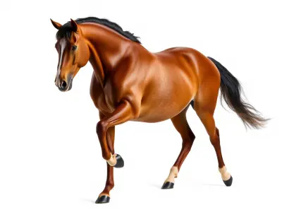 Saddlebred Horse 3D Model with Dynamic Animation Low-poly 3D model