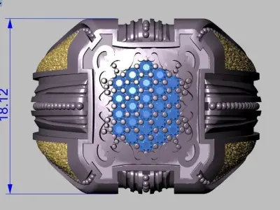 Signet ring for him 3D print model