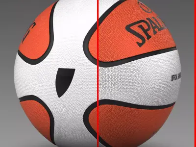 Basketball ball Starbicolo Low-poly 3D model