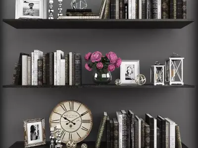 Decorative set-23 Low-poly 3D model