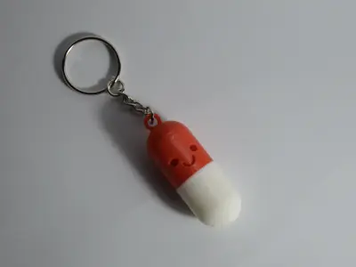 Smiling Pill Keychain 3D print model